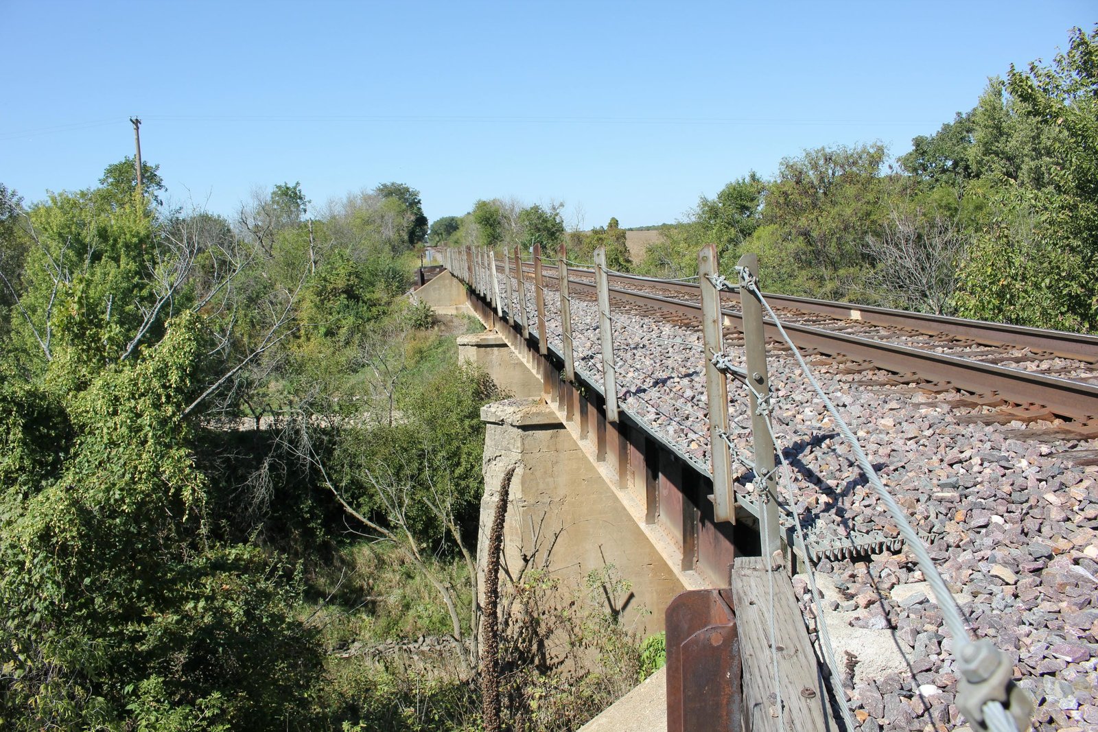 Looking north